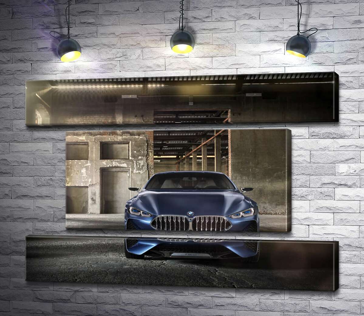 модульна картина Глибокий синій колір автомобіля BMW 8 (Модуль №18)