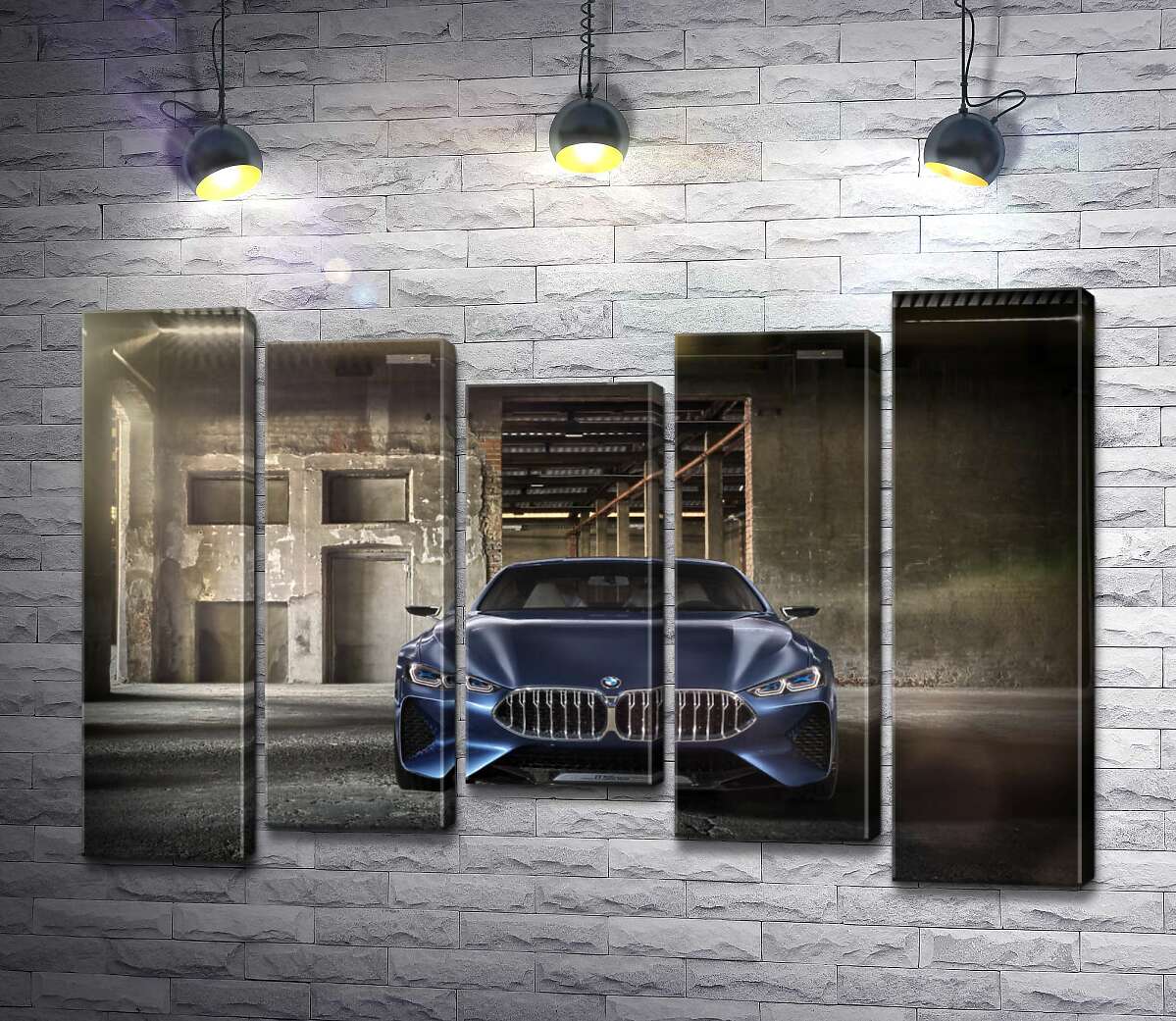 модульна картина Глибокий синій колір автомобіля BMW 8 (Модуль №27)