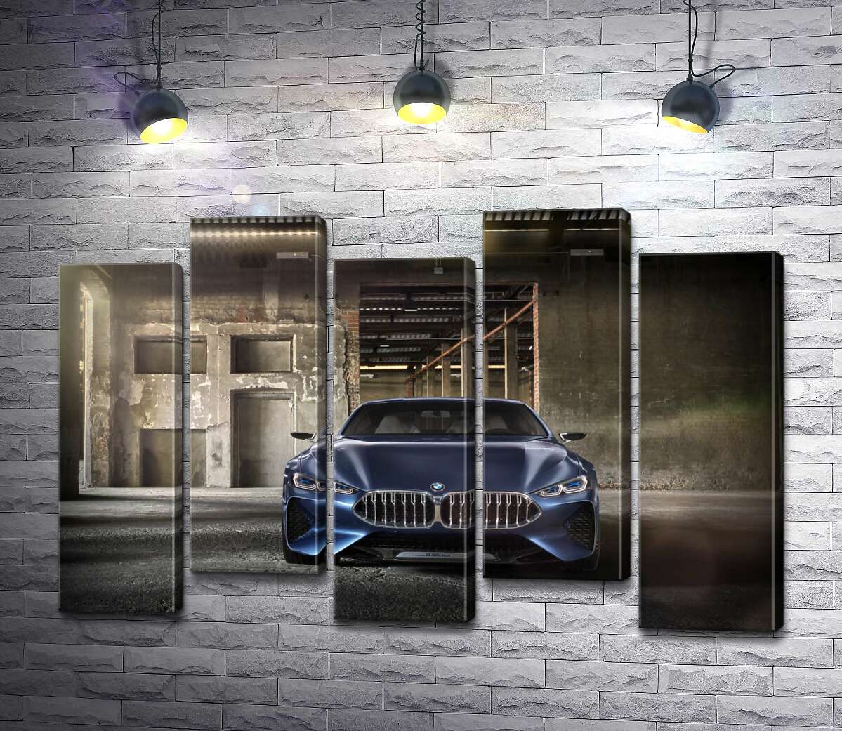 модульна картина Глибокий синій колір автомобіля BMW 8 (Модуль №30)
