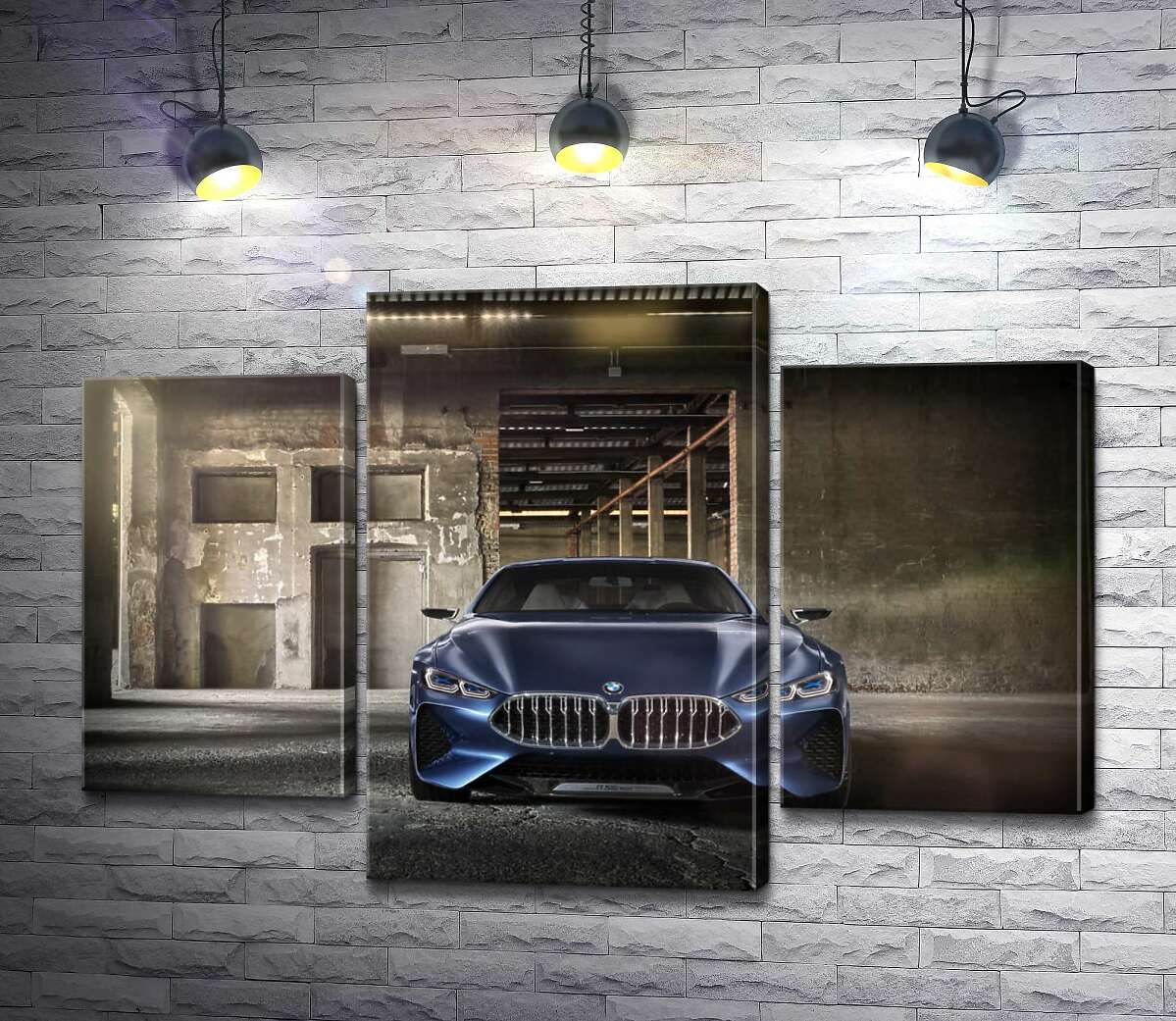 модульна картина Глибокий синій колір автомобіля BMW 8 (Модуль №10)