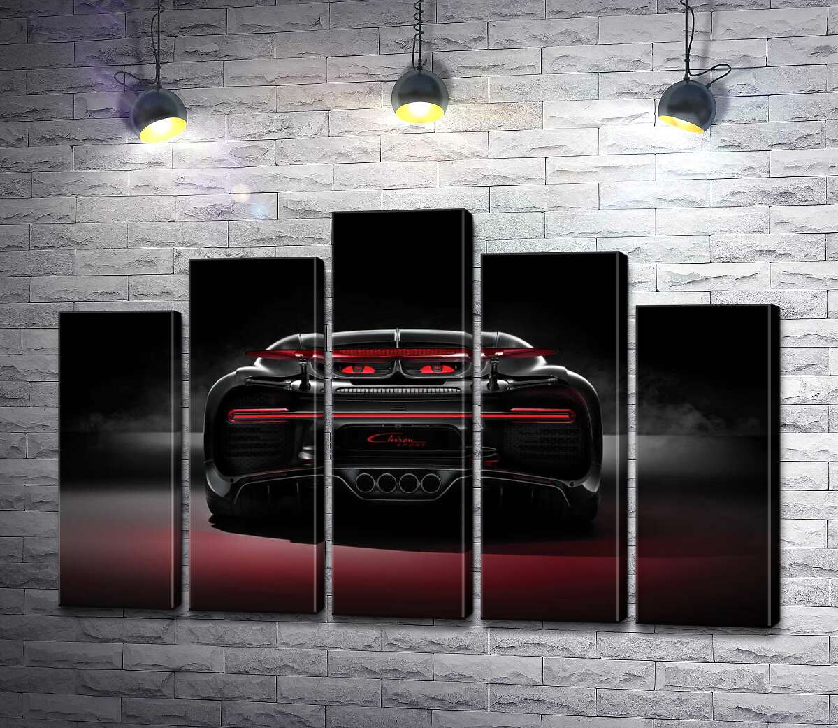 модульна картина Інопланетний дизайн задньої частини автомобіля Bugatti Chiron (Модуль №29)