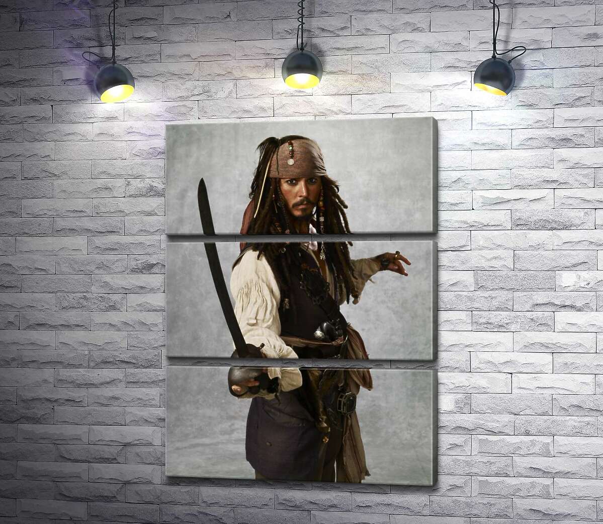 модульная картина Легенда пиратского мира – капитан Джек Воробей (Jack Sparrow) (Модуль №15)