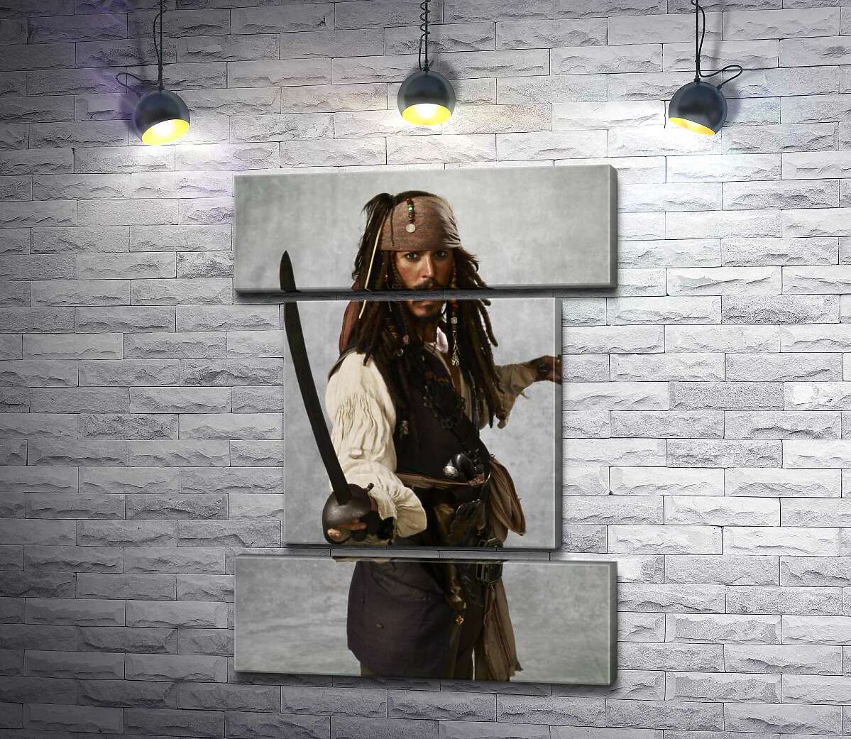 модульная картина Легенда пиратского мира – капитан Джек Воробей (Jack Sparrow) (Модуль №18)