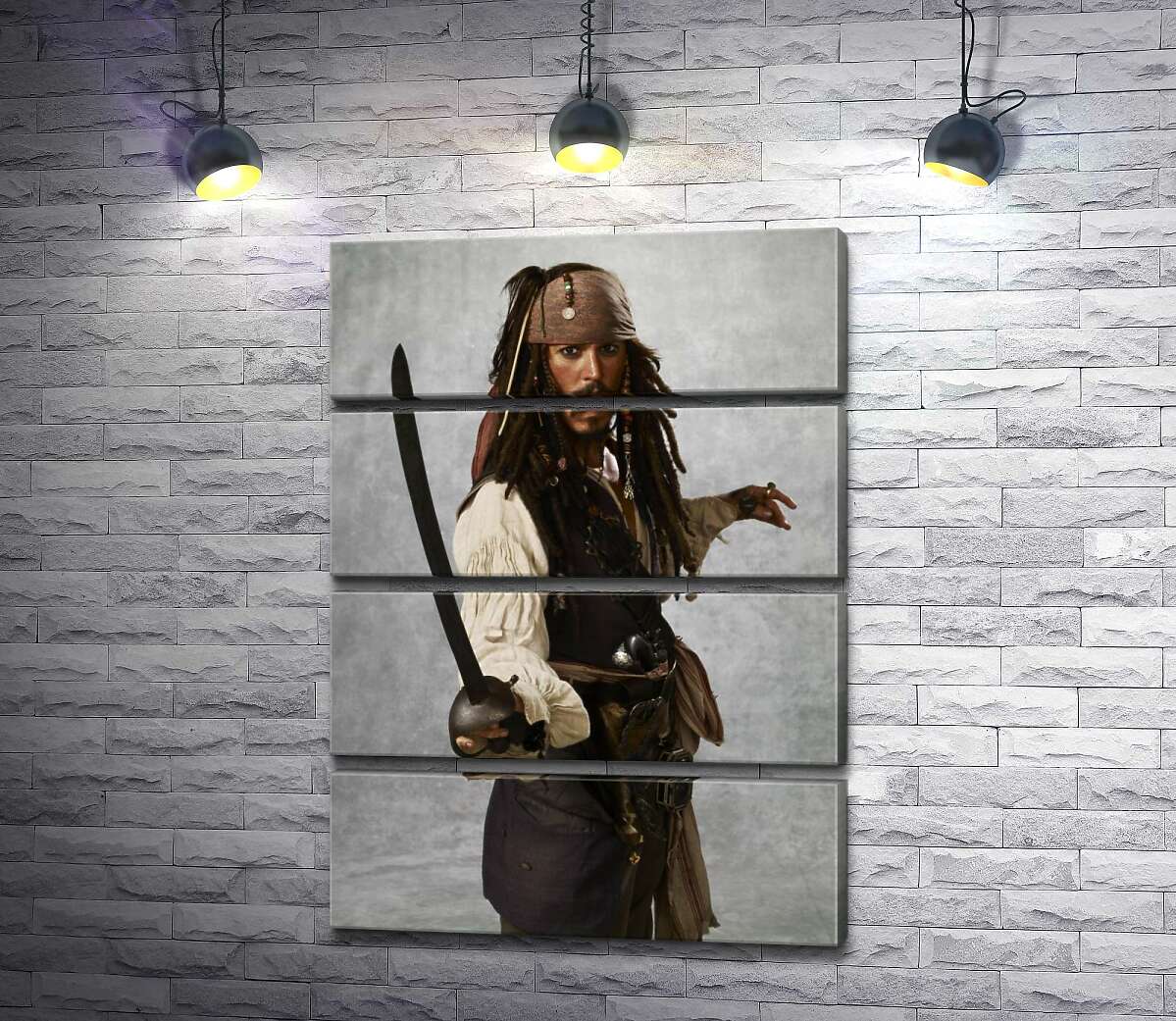 модульная картина Легенда пиратского мира – капитан Джек Воробей (Jack Sparrow) (Модуль №22)