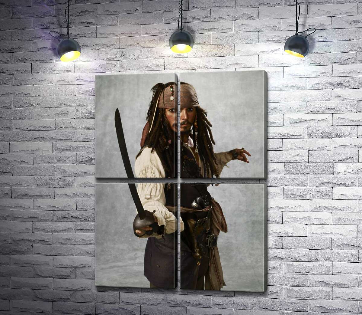 модульная картина Легенда пиратского мира – капитан Джек Воробей (Jack Sparrow) (Модуль №25)