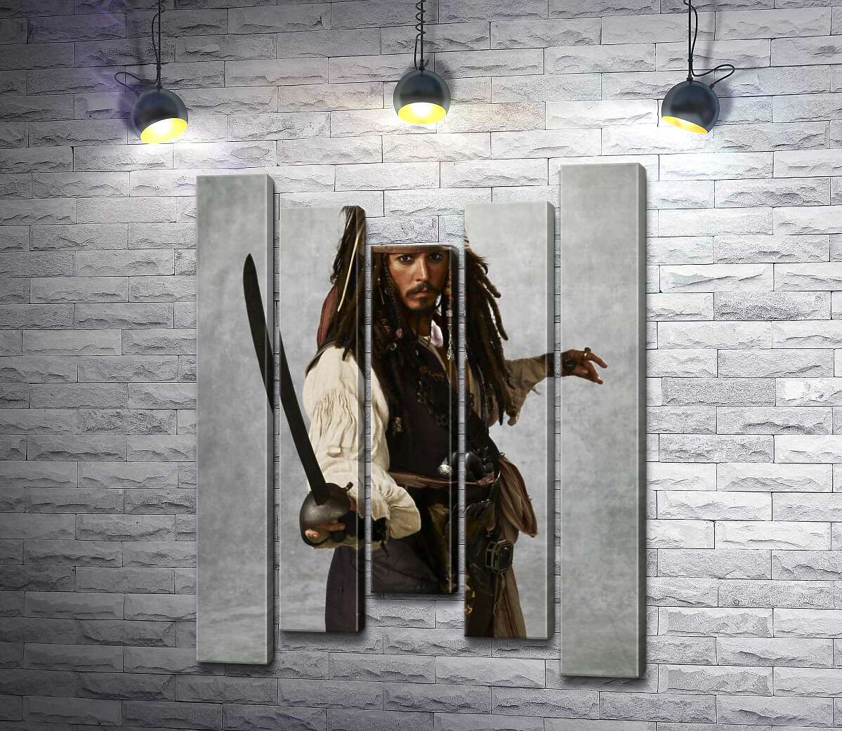 модульная картина Легенда пиратского мира – капитан Джек Воробей (Jack Sparrow) (Модуль №27)