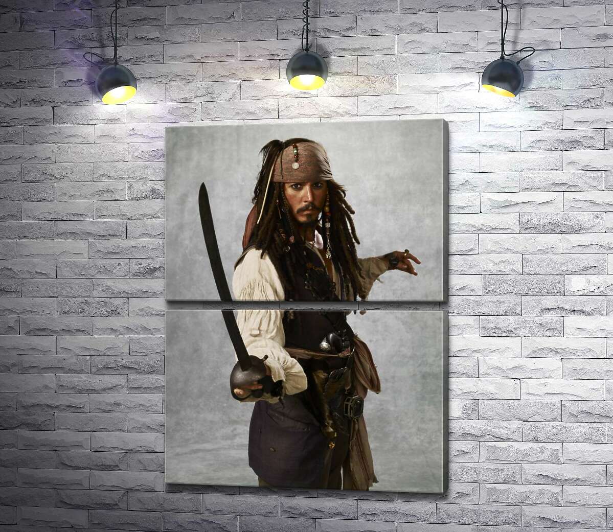 модульная картина Легенда пиратского мира – капитан Джек Воробей (Jack Sparrow) (Модуль №7)