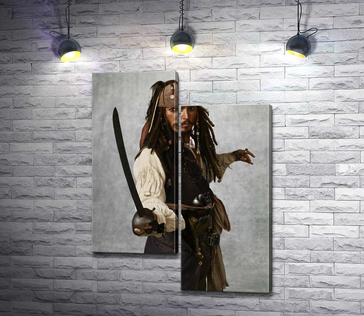модульная картина Легенда пиратского мира – капитан Джек Воробей (Jack Sparrow) (Модуль №9)
