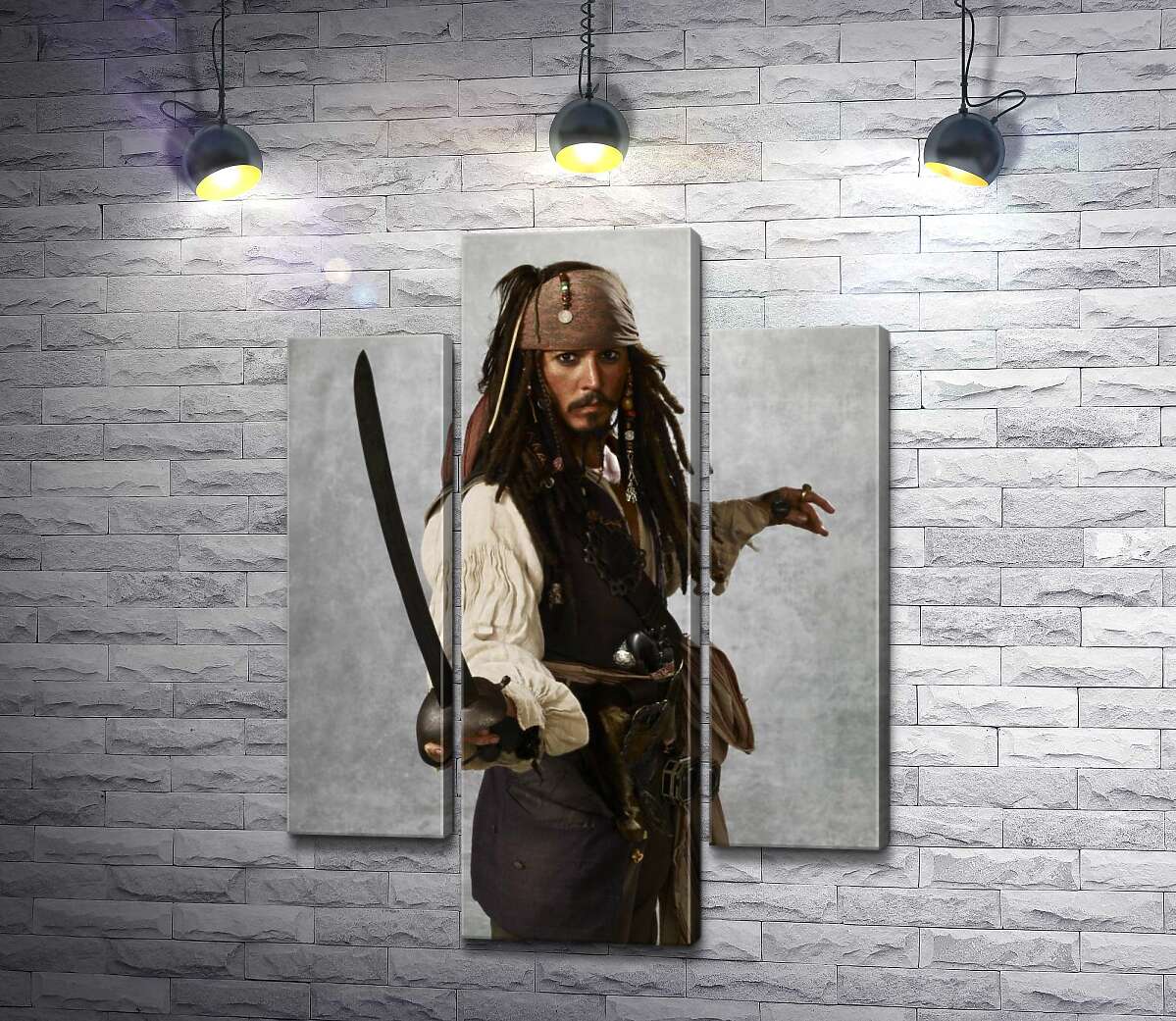модульна картина Легенда піратського світу - капітан Джек Горобець (Jack Sparrow) (Модуль №10)
