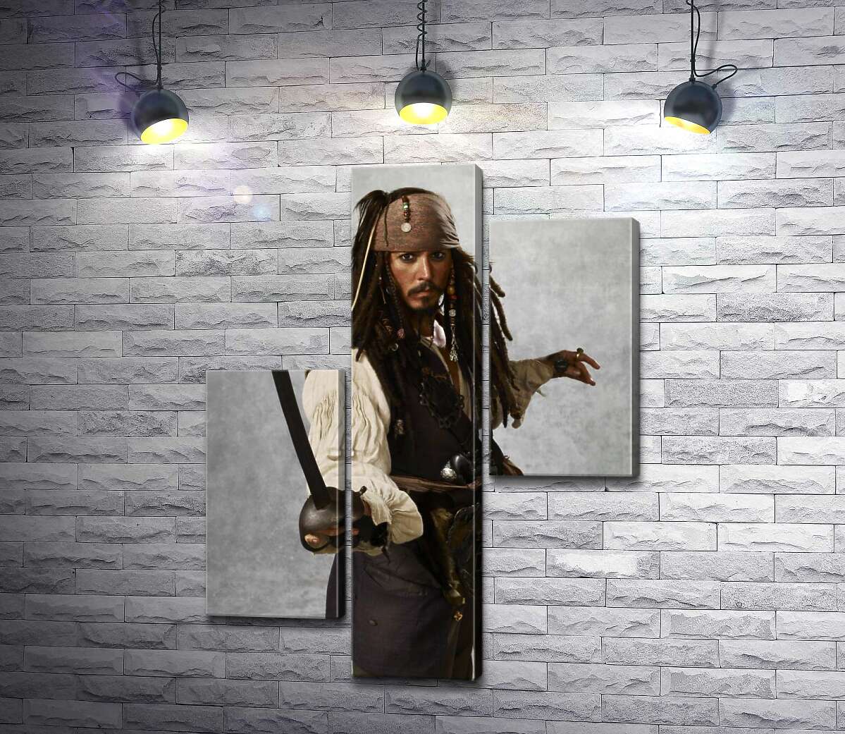 модульная картина Легенда пиратского мира – капитан Джек Воробей (Jack Sparrow) (Модуль №12)
