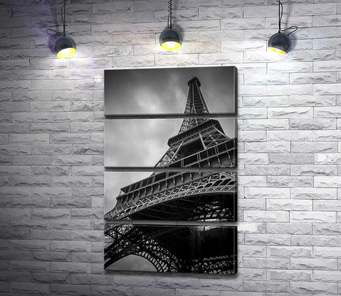 модульная картина Металлическая конструкция Эйфелевой башни (Eiffel tower) (Модуль №22)