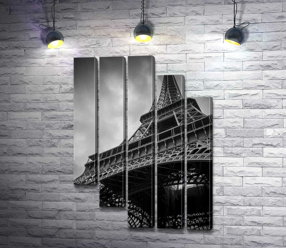модульная картина Металлическая конструкция Эйфелевой башни (Eiffel tower) (Модуль №28)