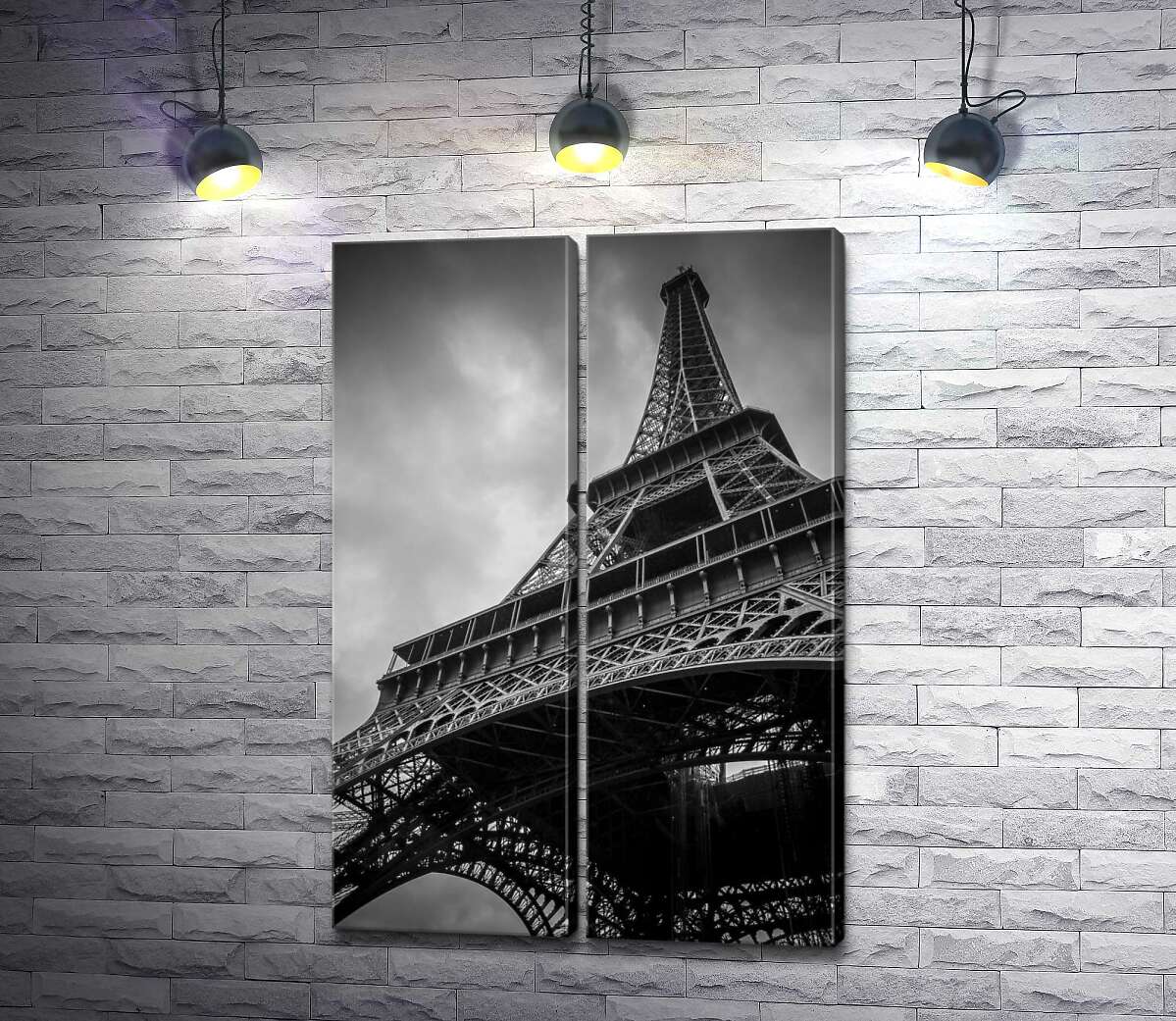 модульная картина Металлическая конструкция Эйфелевой башни (Eiffel tower) (Модуль №6)