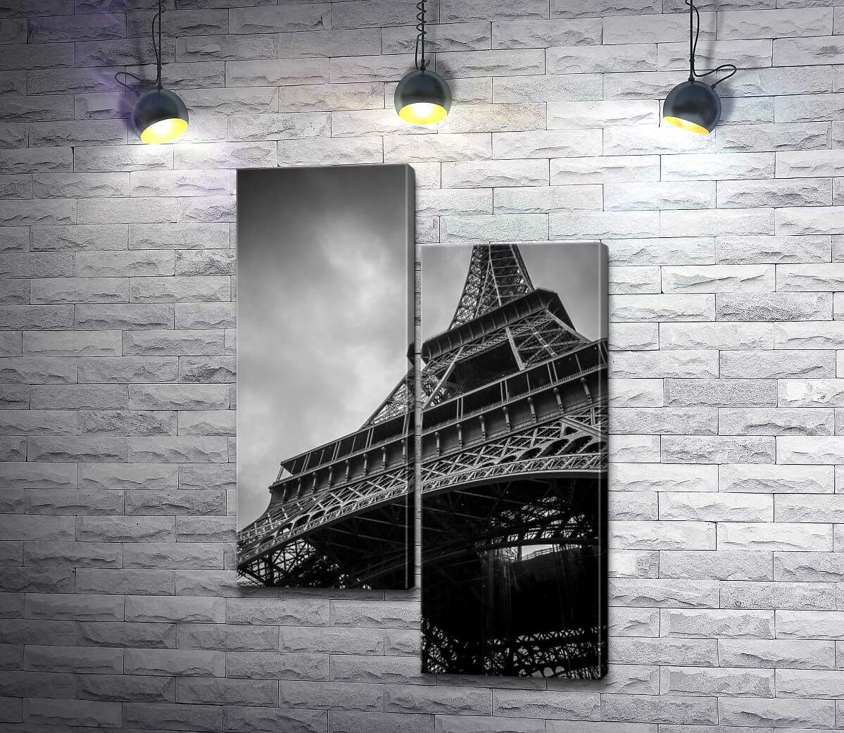 модульная картина Металлическая конструкция Эйфелевой башни (Eiffel tower) (Модуль №9)
