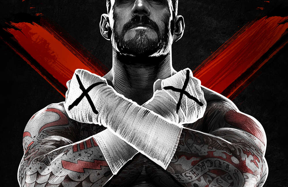 картина-постер Гори м'язів американського реслера СМ Панка (CM Punk)