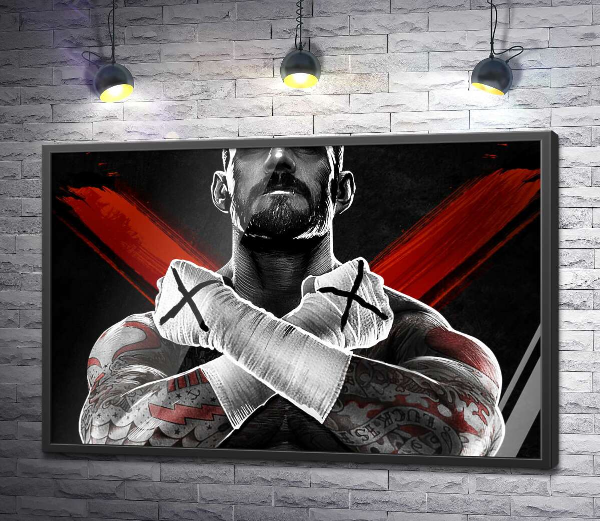 постер Горы мышц американского рестлера Си Эм Панка (CM Punk)
