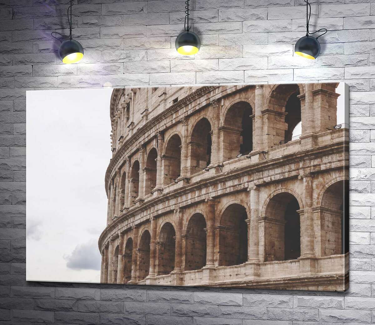 картина Каменные арки мощного сооружения Колизея (Coliseum)