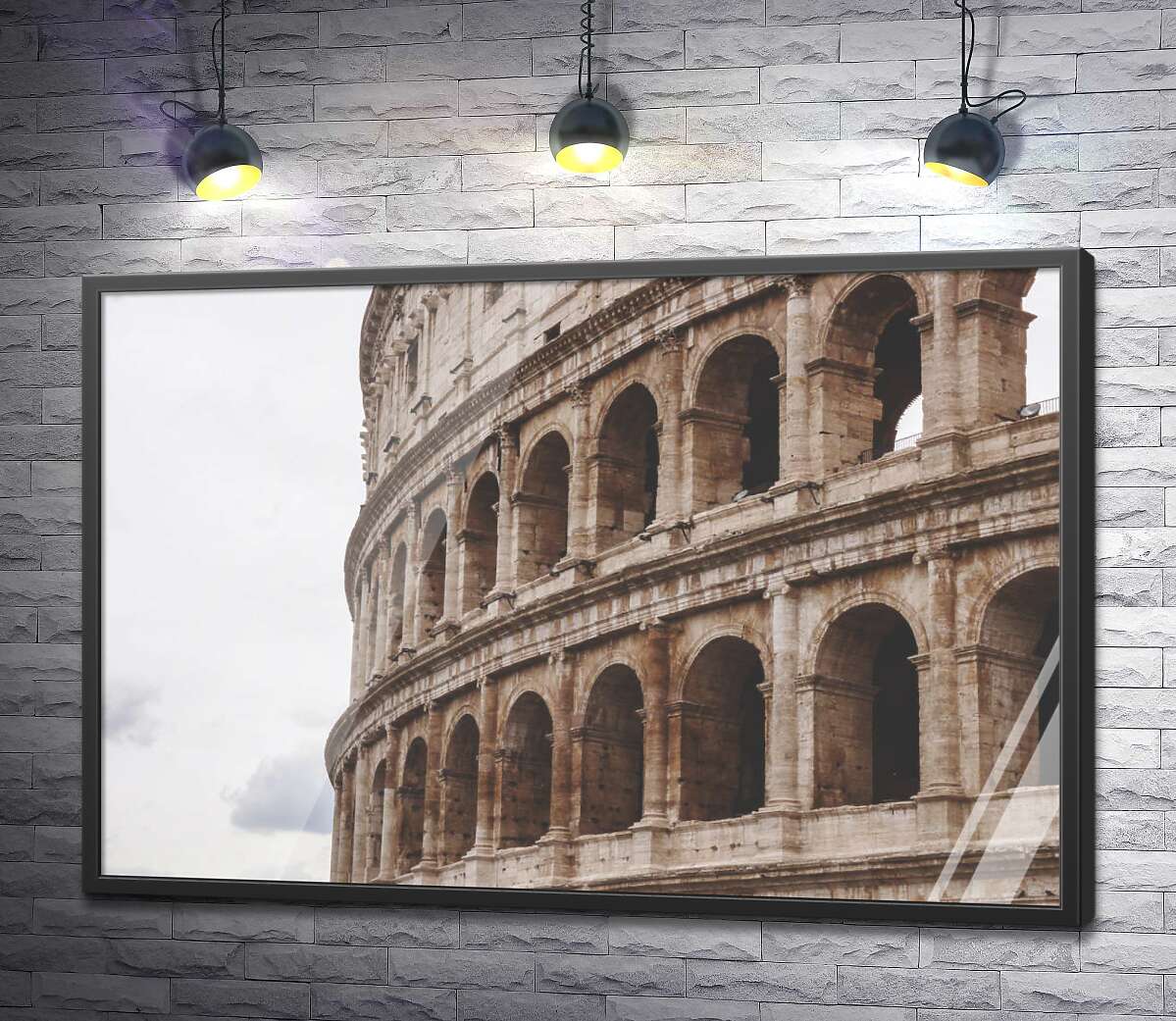 постер Каменные арки мощного сооружения Колизея (Coliseum)