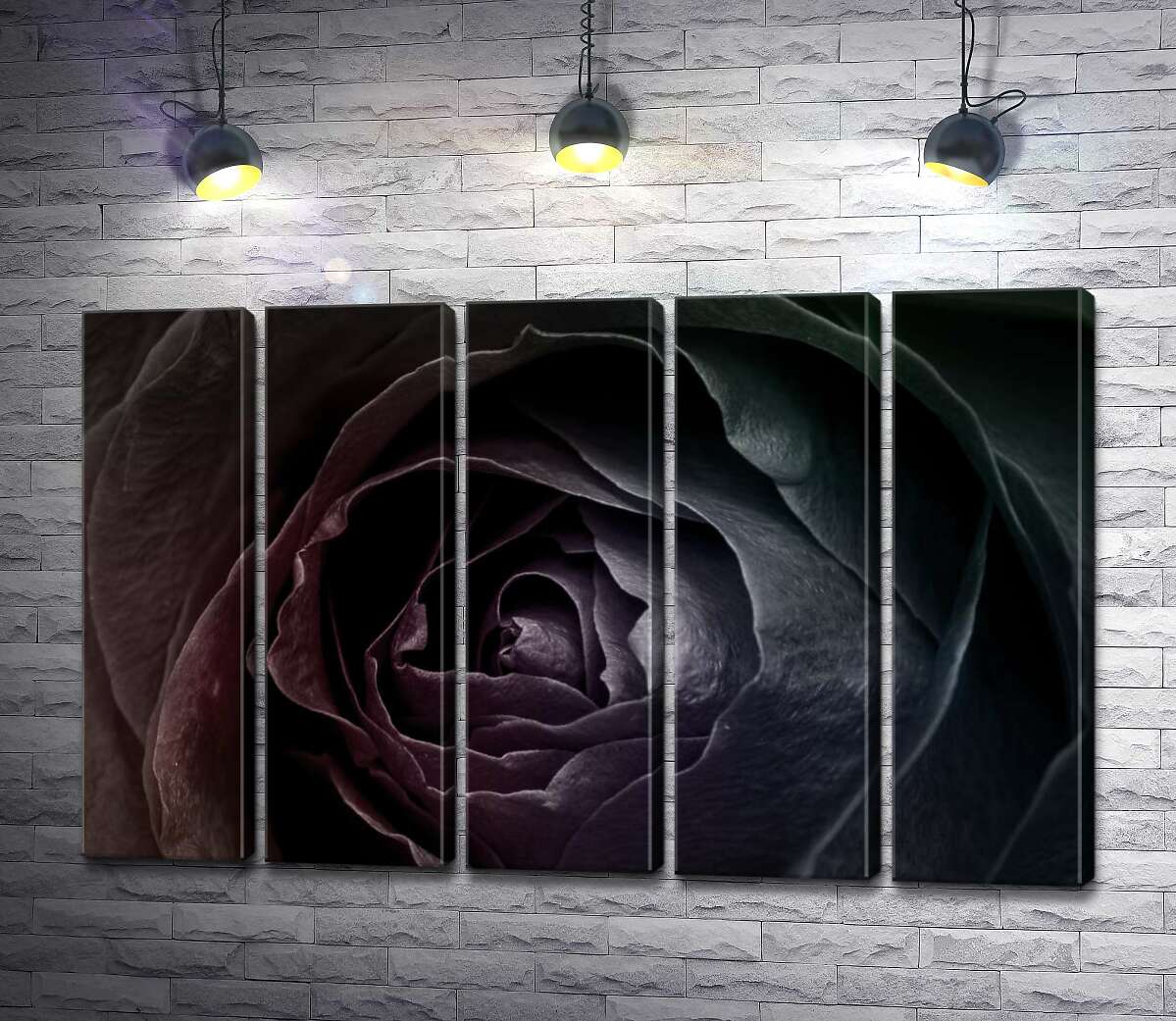 модульна картина Чорний блиск пелюсток троянди (Модуль №26)