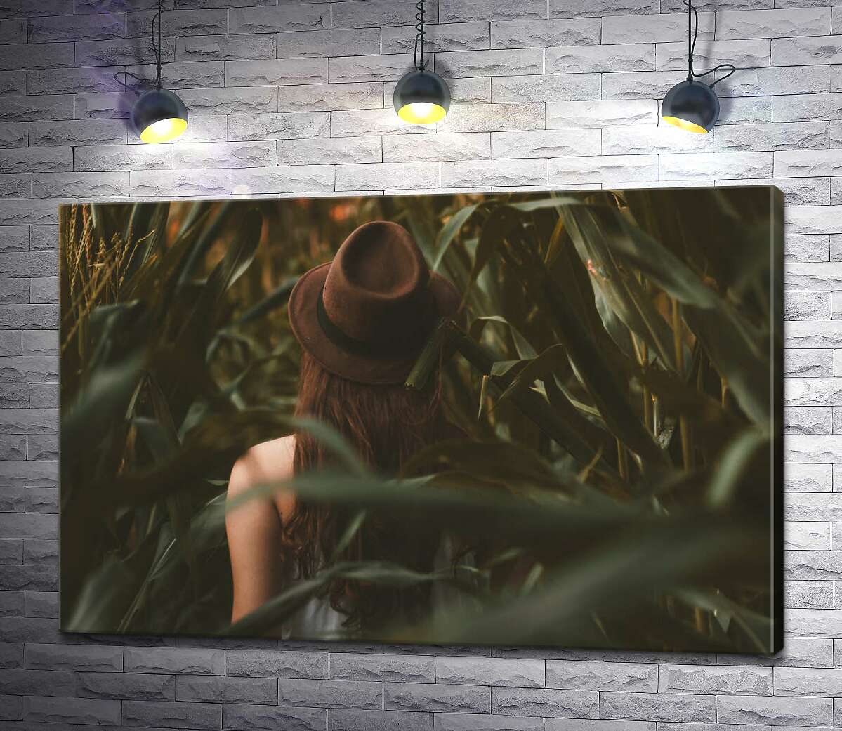 картина Романтичний образ дівчини в полі кукурудзи