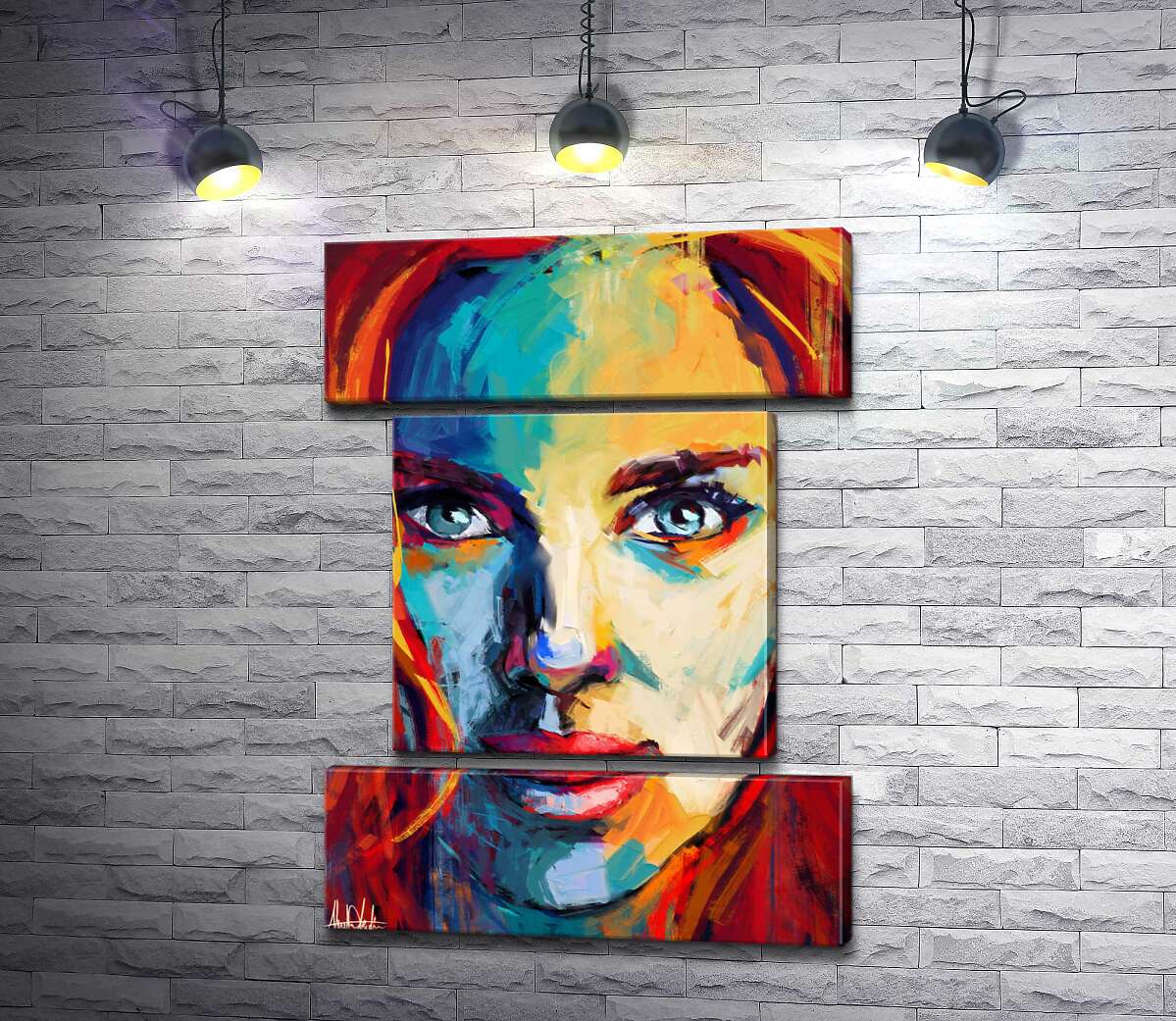 модульна картина Руде волосся відтіняє образ Скарлетт Йоганссон (Scarlett Johansson) (Модуль №18)