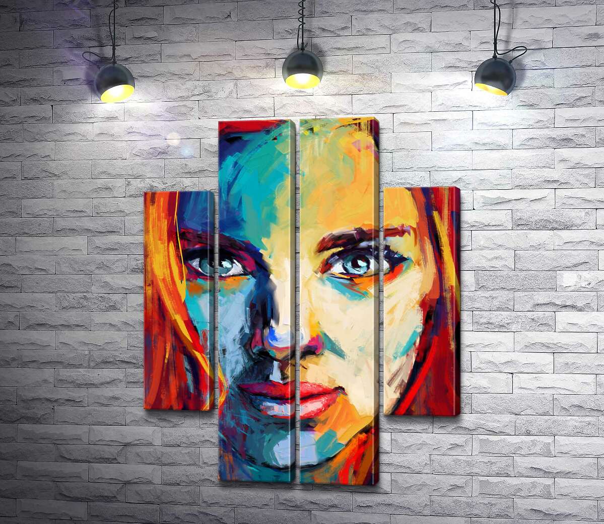 модульна картина Руде волосся відтіняє образ Скарлетт Йоганссон (Scarlett Johansson) (Модуль №20)