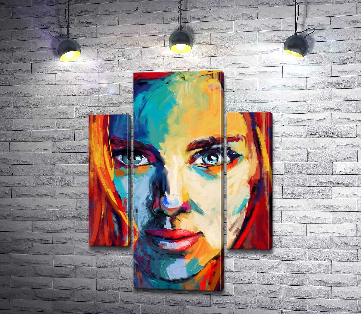 модульна картина Руде волосся відтіняє образ Скарлетт Йоганссон (Scarlett Johansson) (Модуль №5)