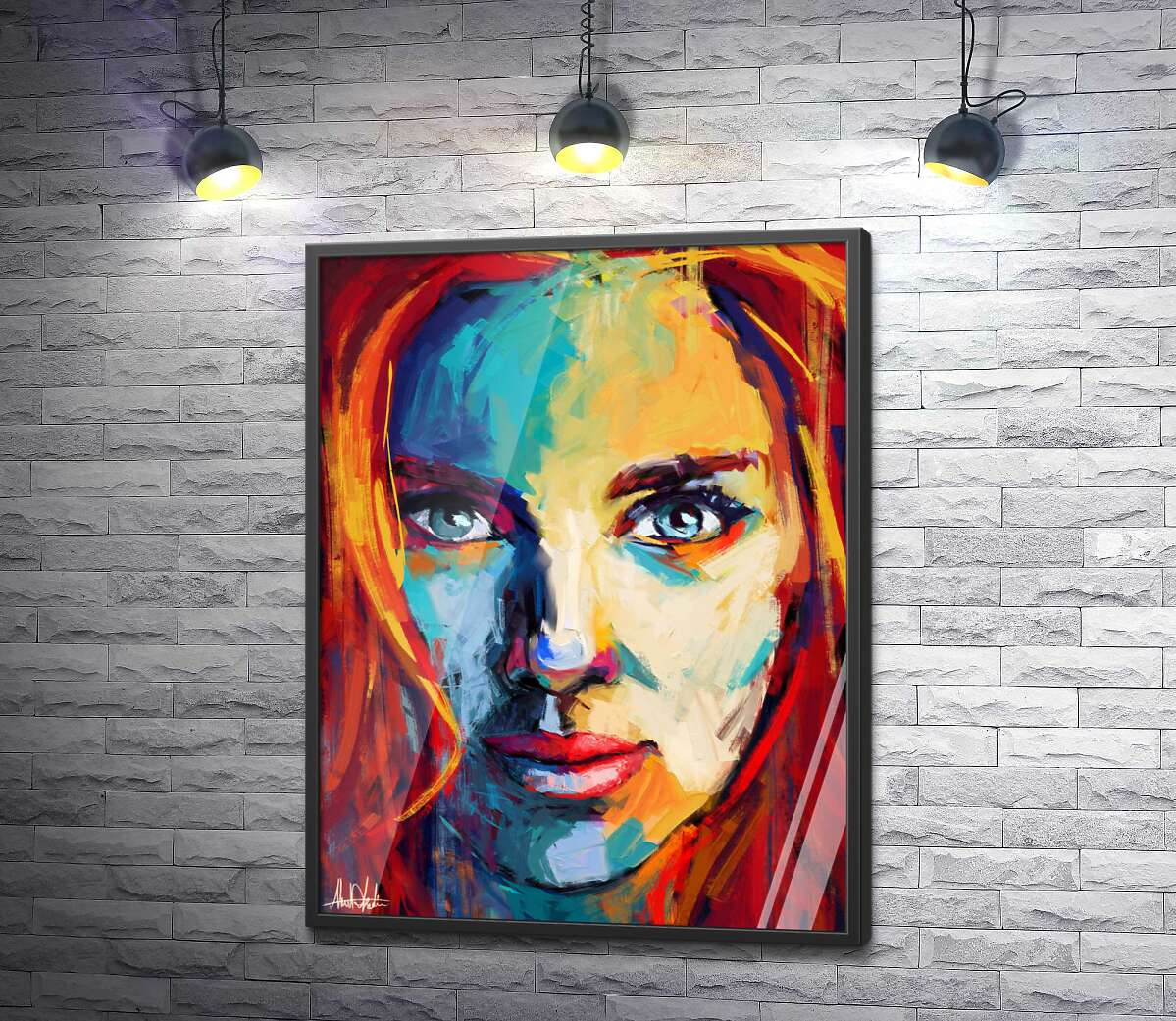 постер Руде волосся відтіняє образ Скарлетт Йоганссон (Scarlett Johansson)