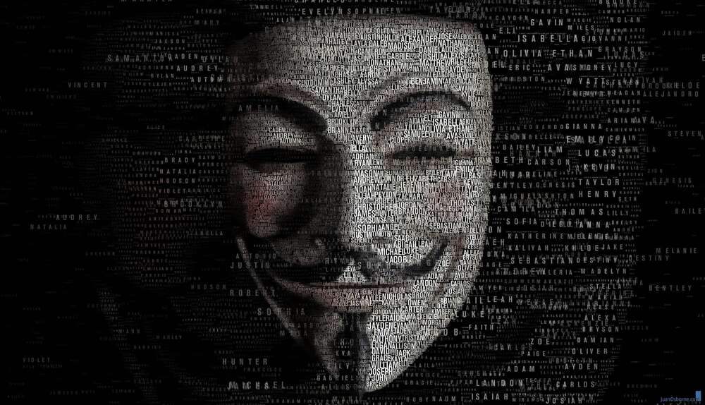 картина-постер Зловещая маска на постере к фильму "Имя нам легион" (We Are Legion: The Story of the Hacktivists)