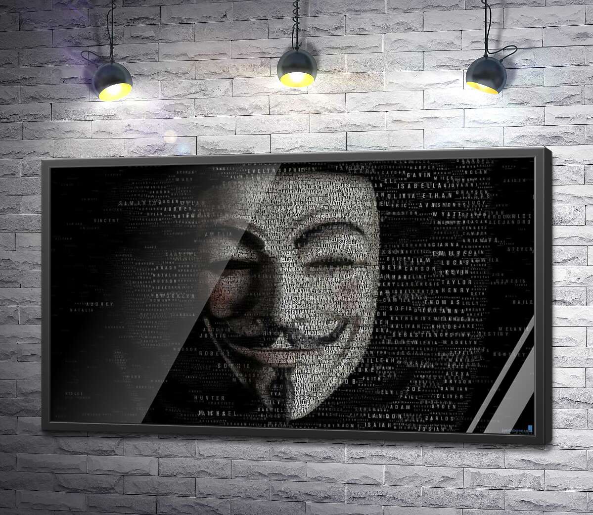 постер Зловещая маска на постере к фильму "Имя нам легион" (We Are Legion: The Story of the Hacktivists)