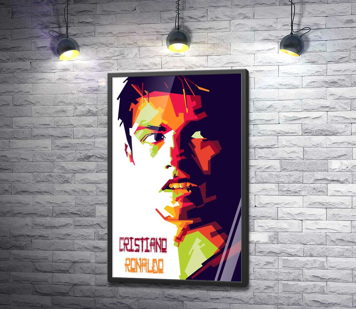 постер Острые тени портрета Криштиану Роналду (Cristiano Ronaldo)
