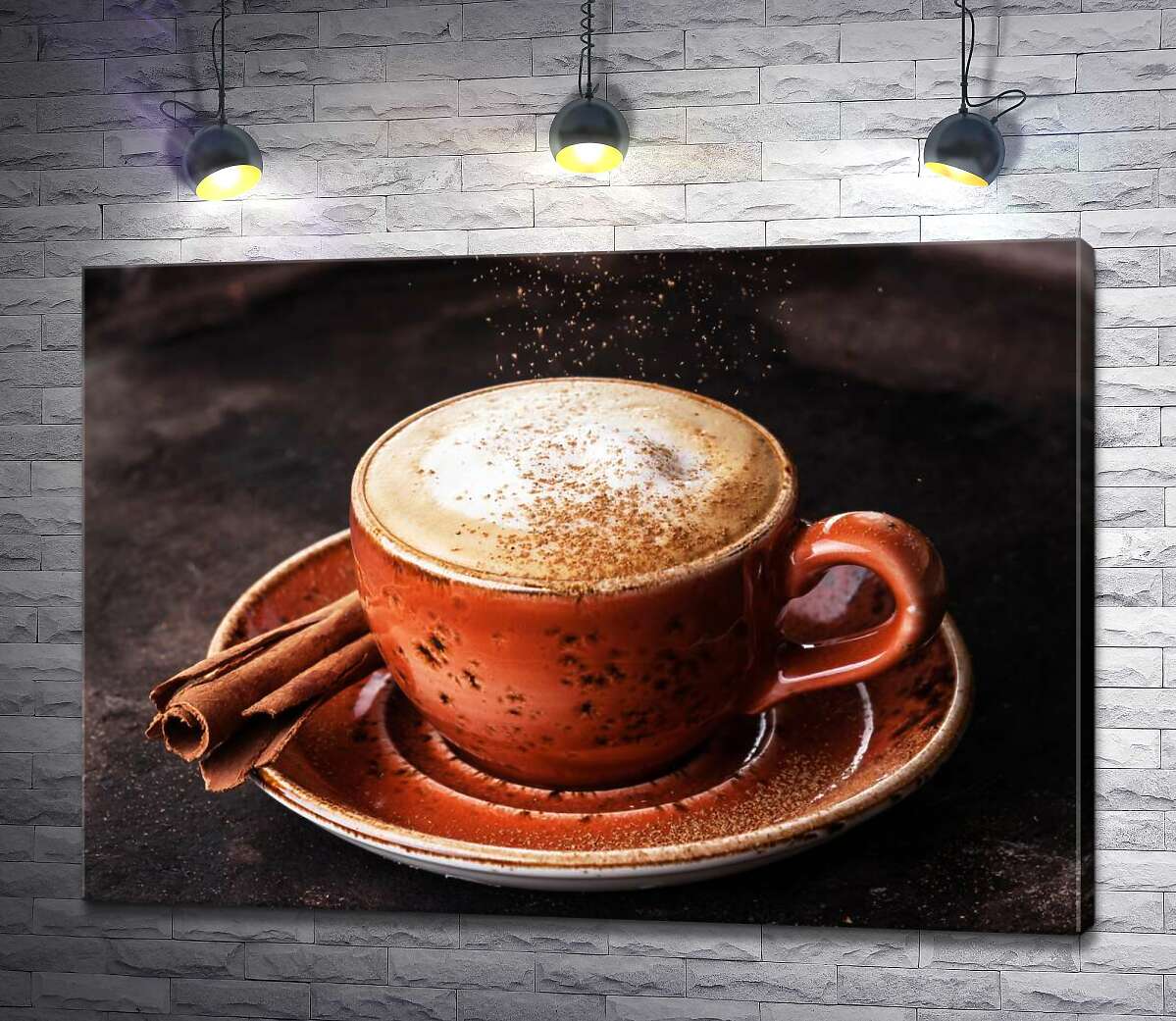 картина Какао покрывает воздушную кофейную пенку