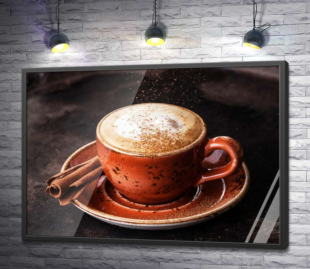 постер Какао покрывает воздушную кофейную пенку
