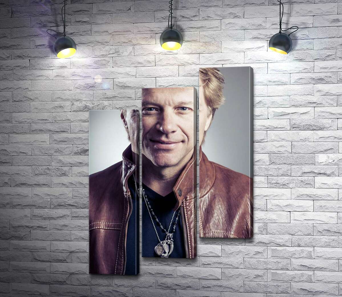 модульная картина Солист рок-группы Джон Бон Джови (Jon Bon Jovi) (Модуль №14)