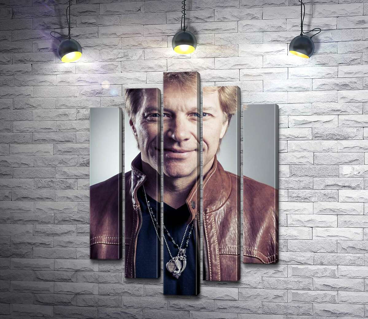 модульная картина Солист рок-группы Джон Бон Джови (Jon Bon Jovi) (Модуль №4)