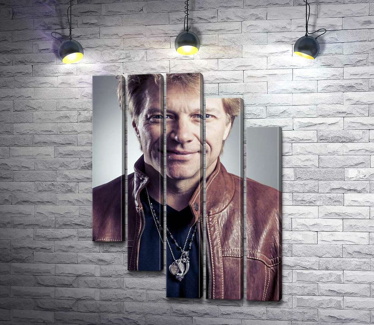 модульная картина Солист рок-группы Джон Бон Джови (Jon Bon Jovi) (Модуль №28)