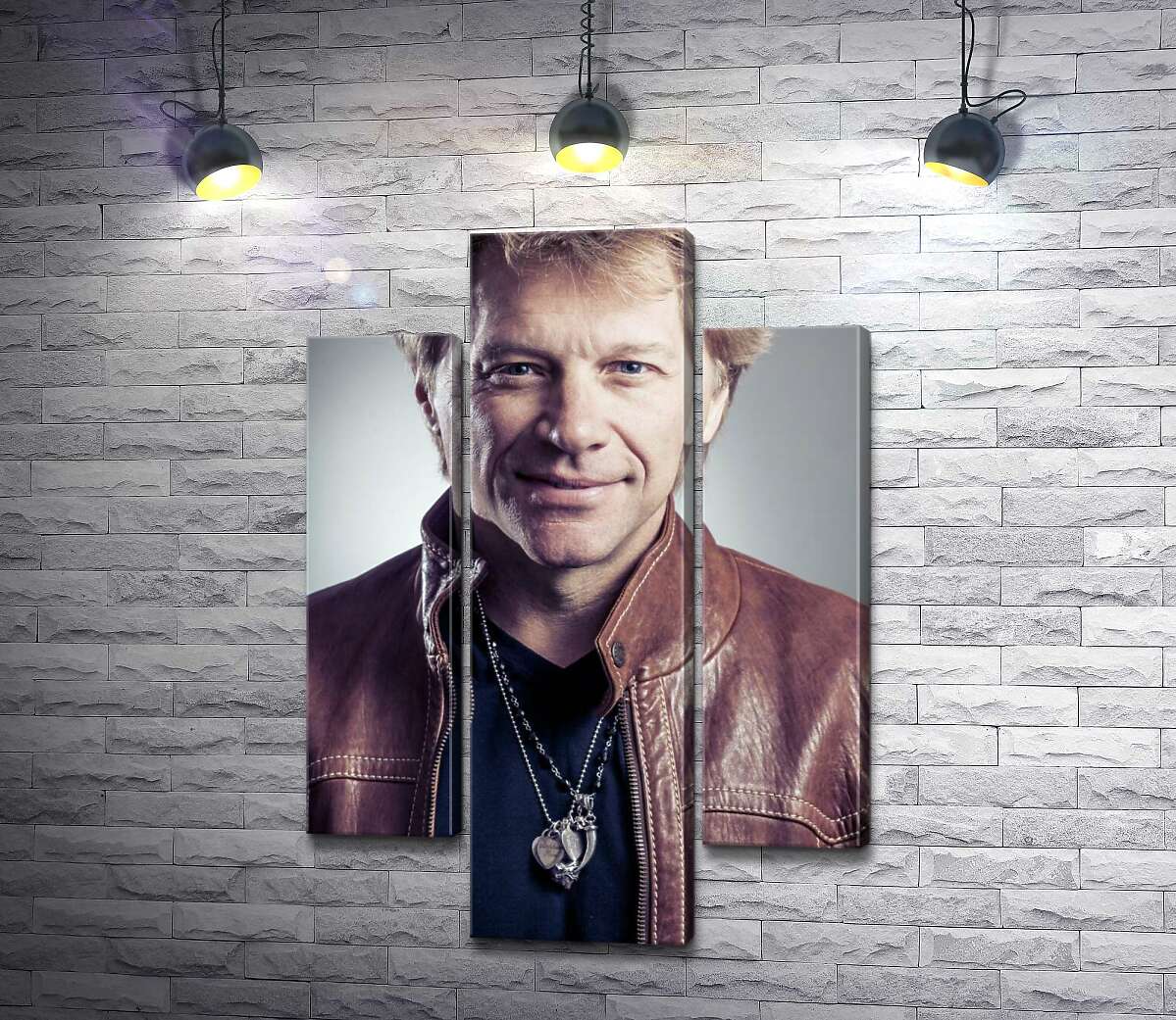 модульная картина Солист рок-группы Джон Бон Джови (Jon Bon Jovi) (Модуль №10)