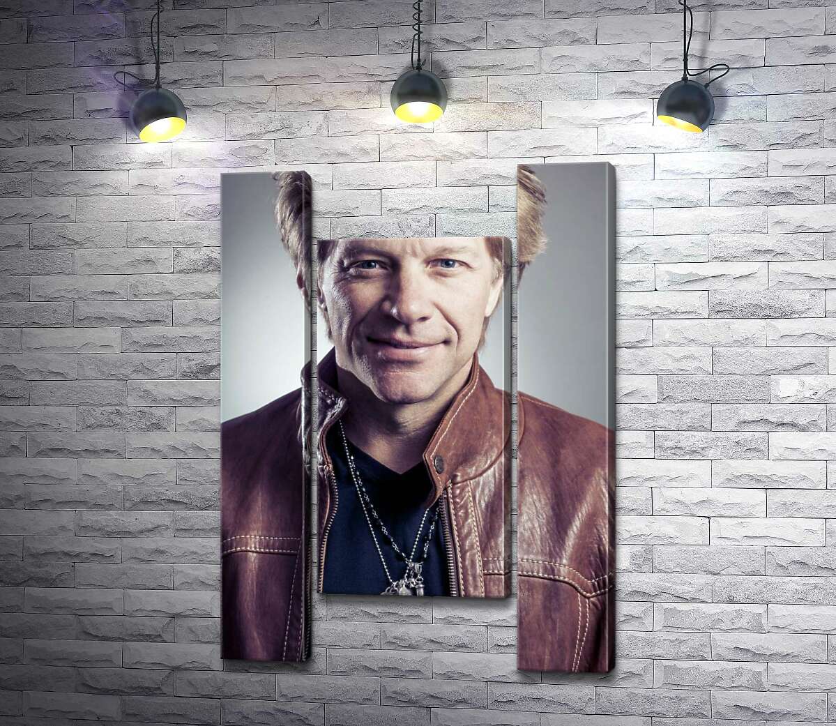 модульная картина Солист рок-группы Джон Бон Джови (Jon Bon Jovi) (Модуль №11)