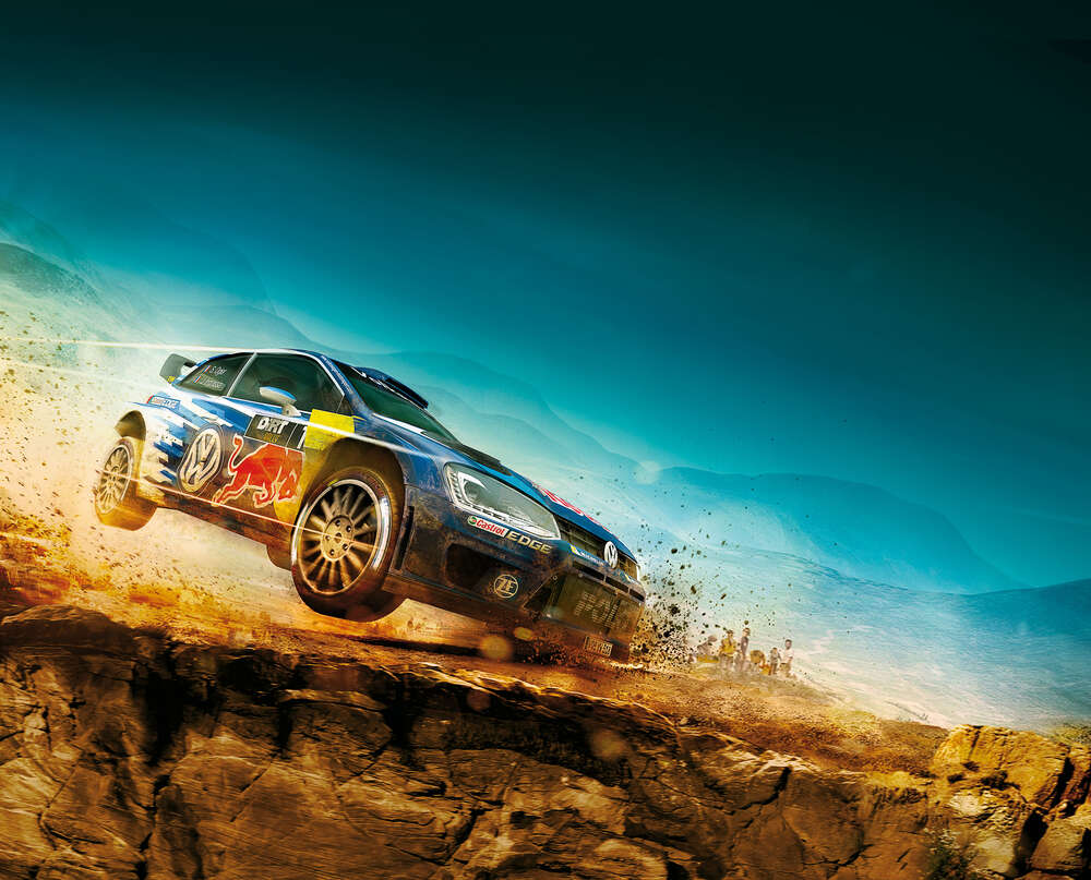 картина-постер Автомобиль Volkswagen Polo R WRC на соревнованиях ралли