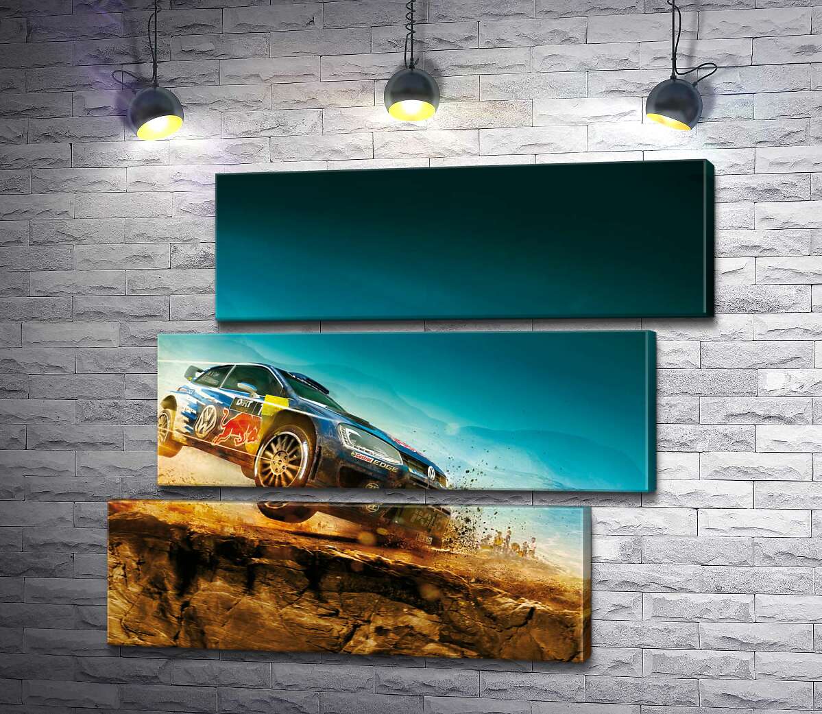 модульна картина Автомобіль Volkswagen Polo R WRC  на змаганнях ралі (Модуль №17)