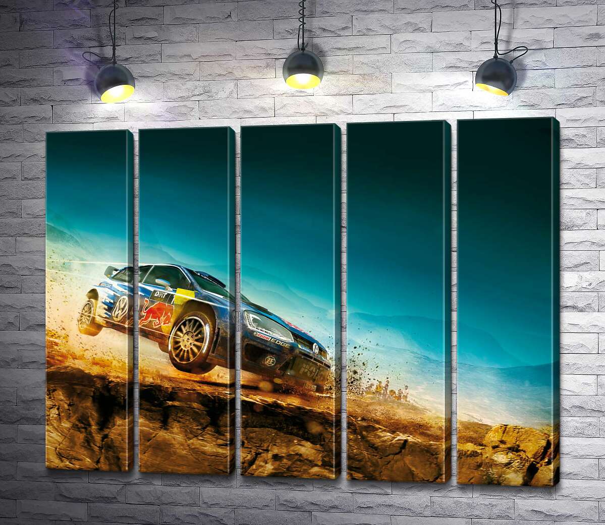 модульна картина Автомобіль Volkswagen Polo R WRC  на змаганнях ралі (Модуль №26)