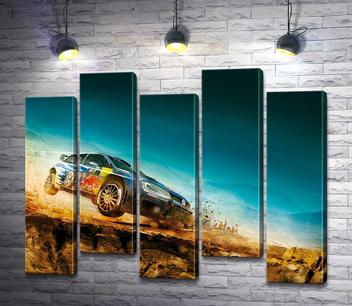 модульна картина Автомобіль Volkswagen Polo R WRC  на змаганнях ралі (Модуль №30)