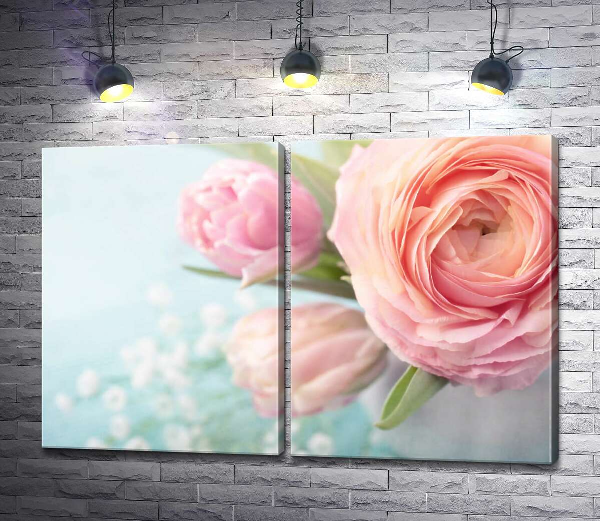модульна картина Легкість прозорих пелюсток троянди