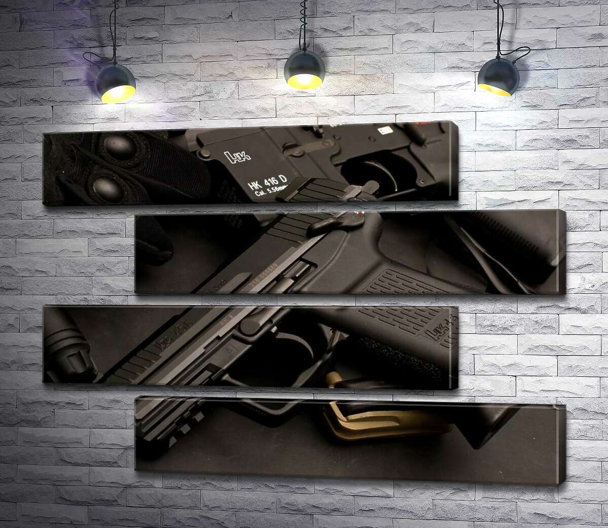 модульная картина Матовая поверхность самозарядного пистолета Heckler & Koch HK45 (Модуль №23)
