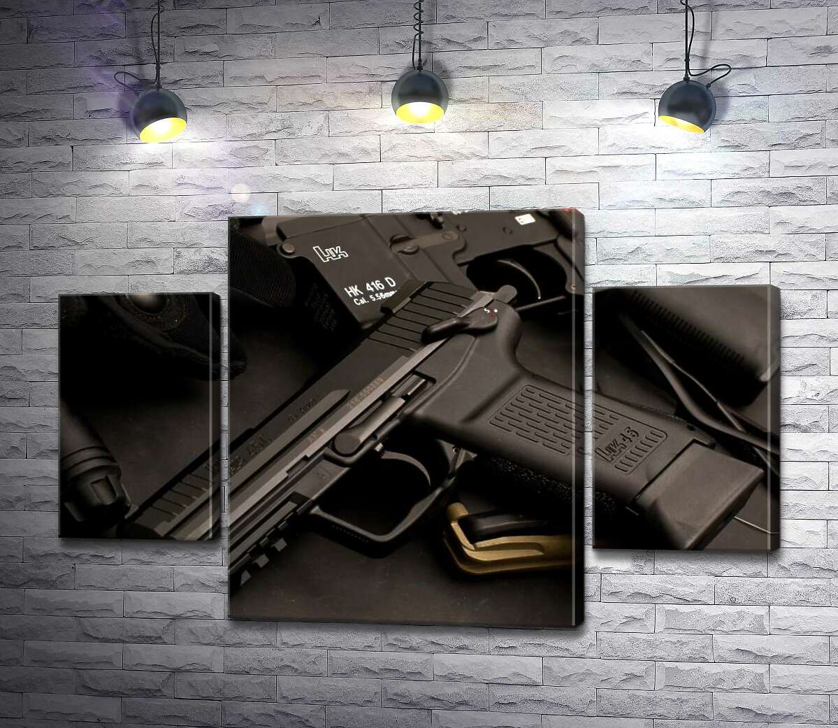 модульна картина Матова поверхня самозарядного пістолета Heckler & Koch HK45 (Модуль №5)