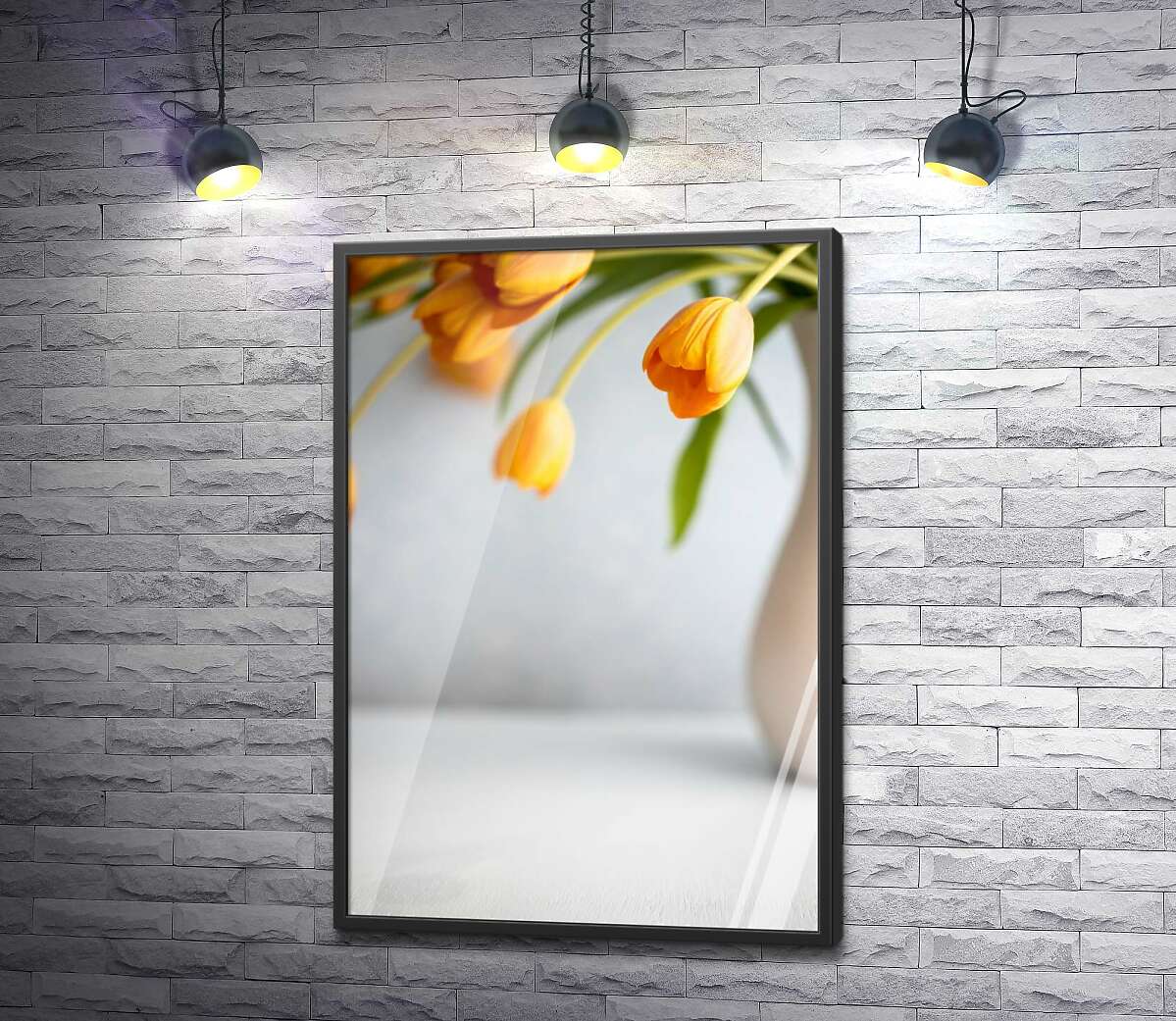постер Помаранчева арка букету тюльпанів