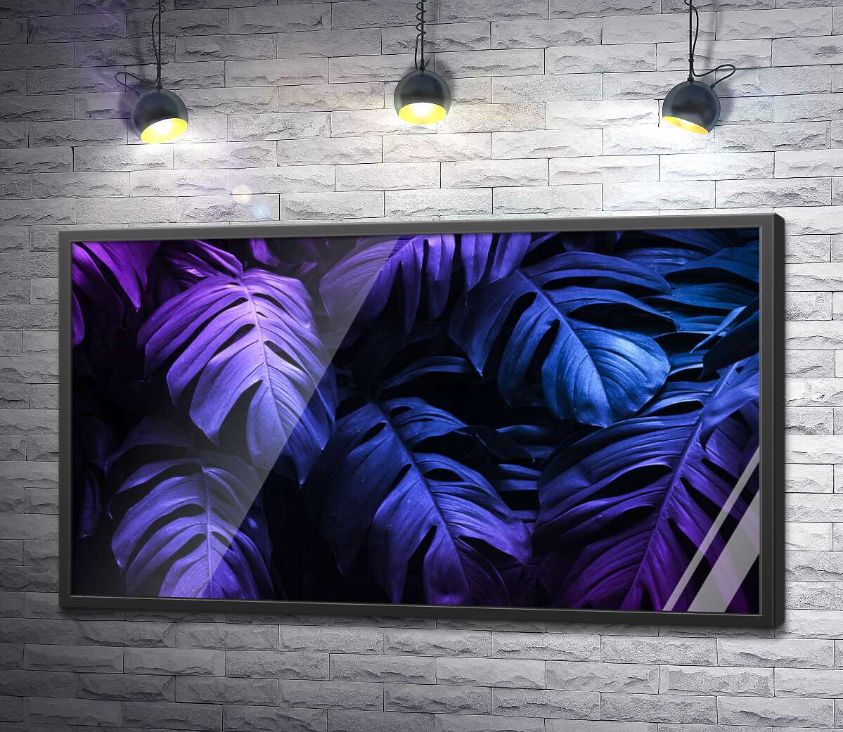 постер Красочность фиолетовой поверхности листьев