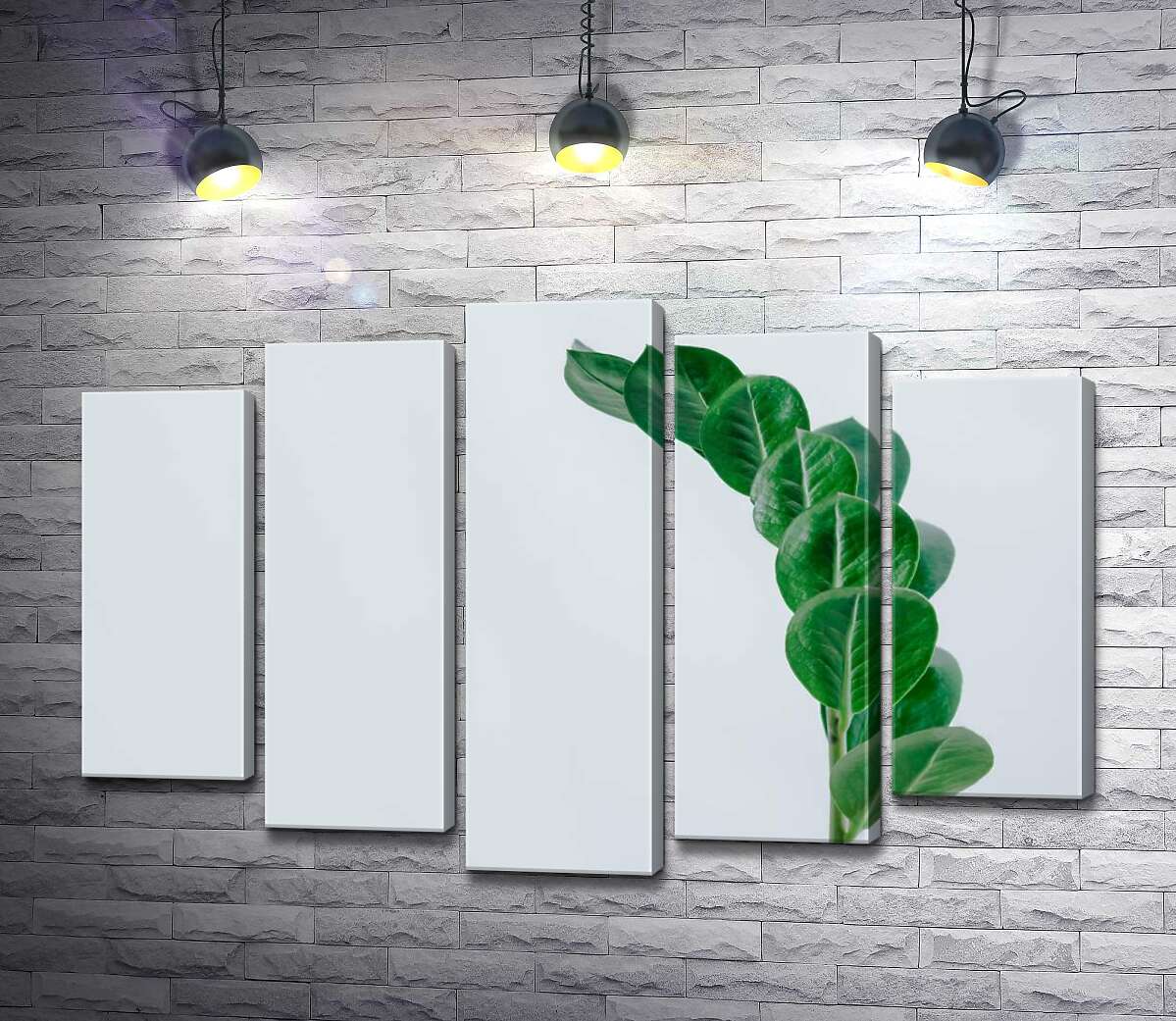 модульна картина Перо зеленої гілки (Модуль №4)