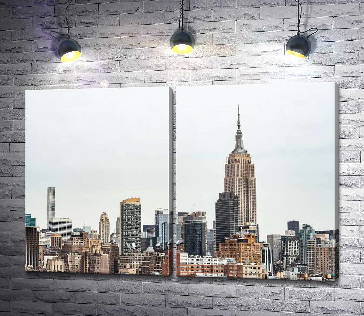 модульная картина Верхушки зданий современного мегаполиса