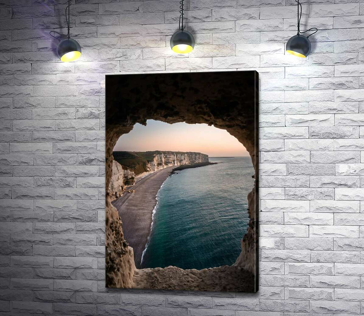 картина Вид на море крізь отвір у скелі